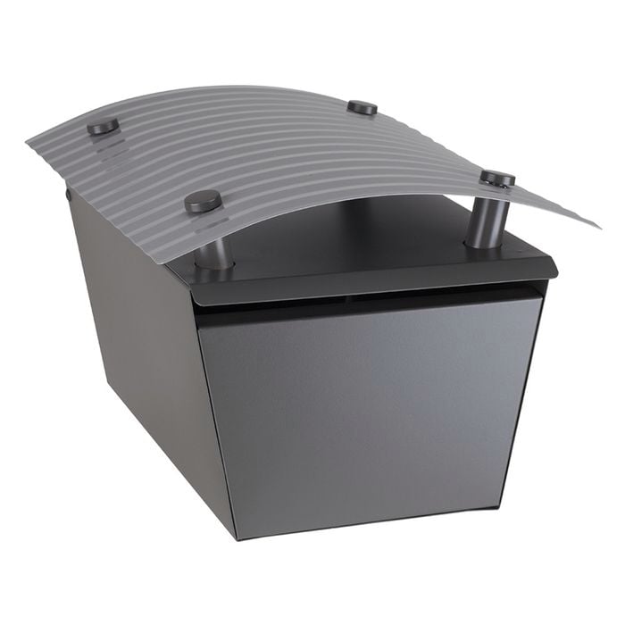 Sandleford Grey And Silver Magnum Post Mount Letterbox