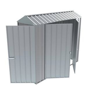 Build-a-Shed  0.8 x 2.3 x 2.1m Gable Double Hinged Side Door Shed - Zinc