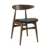 Modern Furniture Tricia Dining Chair 74.8x47.5cm- Walnut + Black