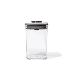 Pop 2.0 Small Square Airtight Container Short Steel 1l 11x11x16cm Oxo