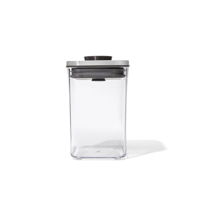 Pop 2.0 Small Square Airtight Container Short Steel 1l 11x11x16cm Oxo