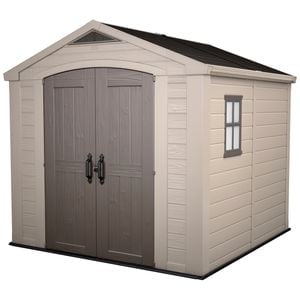 Keter 2.56 x 2.55 x 2.43m Plastic Factor 8 x 8 Garden Shed