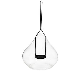 Hanging Tea Light Lamp with Metal Hanger 15x15.4cm