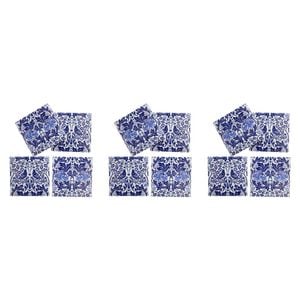 3x 4pc LVD Porcelain Coasters Mythical Rabbitbird Home/Kitchen Decor 10cm Sqr