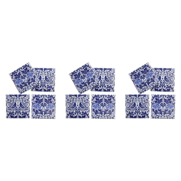 3x 4pc LVD Porcelain Coasters Mythical Rabbitbird Home/Kitchen Decor 10cm Sqr