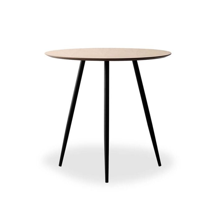 Modern Furniture GINNY Round Dining Table 80cm - Natural & Black