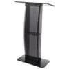 Vevor Acrylic Podium Black with Wide Reading Surface and Storage Shelf