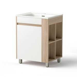 Cefito Vanity Unit 835mm Basin Bathroom Side Storage Pine