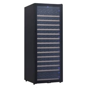 Thermaster Black Single Zone Wine Cooler 166 bottle capacity