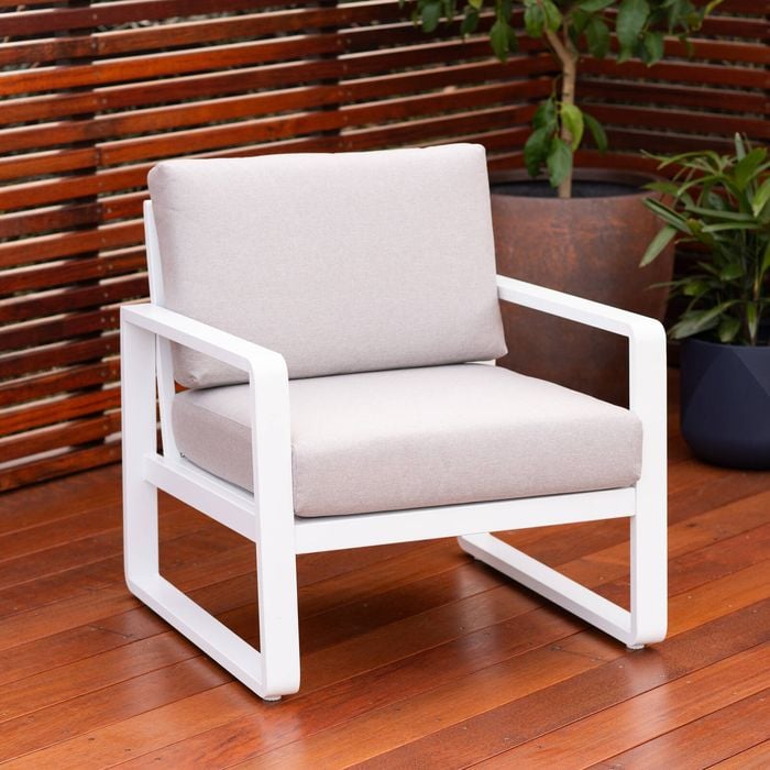 Mimosa Cordoba White 1 Seater Lounge