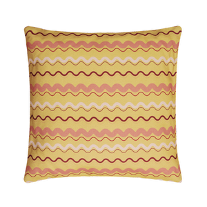 Mimosa 48cm x 48cm Beach Club Squiggle Yellow Outdoor Cushion