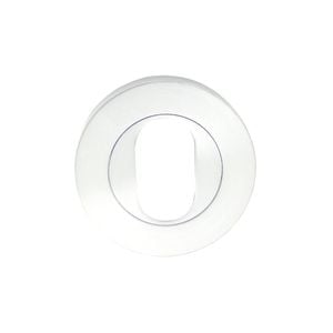 Zanda 55mm Diameter White Round Oval Escutcheon