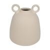 Maine & Crawford Paola 17.5cm Ceramic Textured Flower Vase Home Decor Grey White