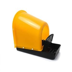 Yes4pets Large Yellow Roll Out Nesting Box For Chickens With Egg Collection Tray And Wall Mount