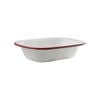Urban Style Enamelware 24cm Pie Dish w/ Red Rim - White