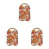 3x Good Vibes Outdoor Double Bottle Bag Neoprene 24x38cm Retro Summer Print
