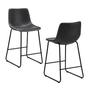 Oikiture Bar Stools Grey X2