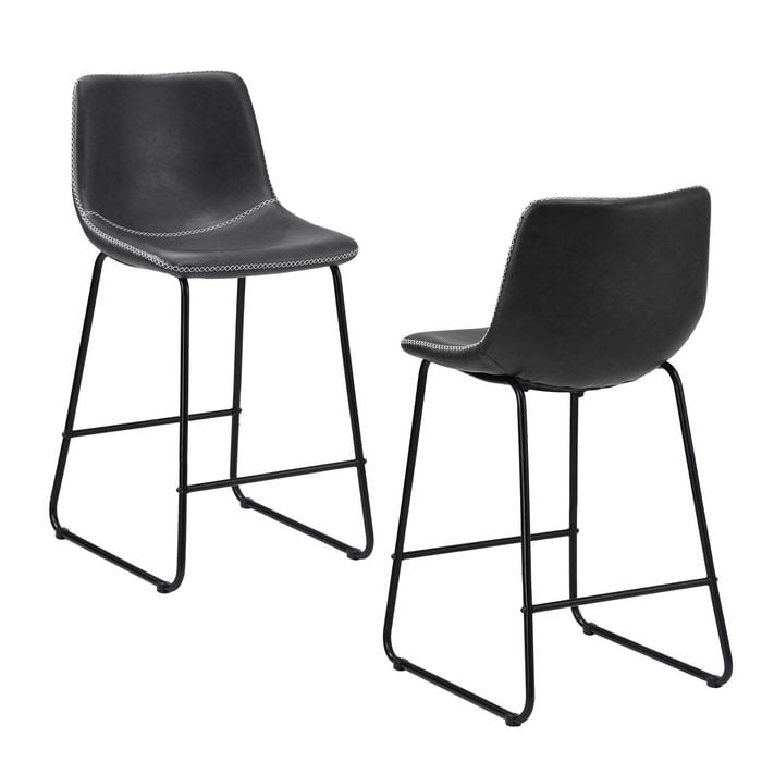 Oikiture Bar Stools Grey X2
