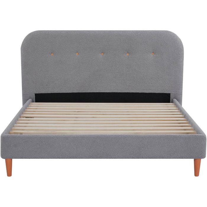 Venus Double Boucle Bed Frame - Light Grey