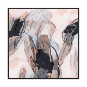 Artey | Tangerine Tango I - Framed Canvas - Black Frame - 100 x 100cm