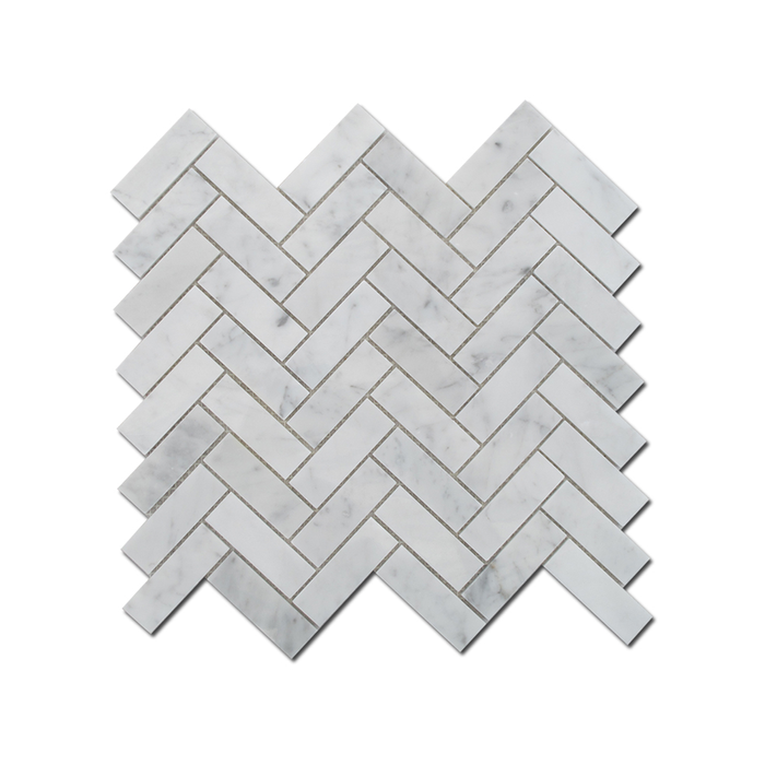 Johnson Tiles 305 x 325mm Herringbone Marble Mosaic - Each