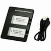 2x Batteries and External Battery Charger for Canon NB-13L PowerShot G7 X Mark II SX740 HS Camera