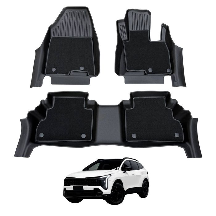 AUSGO Double-Layer Car Floor Mats for KIA Sportage NQ5 PE 2025-Onwards All-Weather Floor Liners