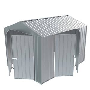 Build-a-Shed 2.3 x 3.0 x 2.3m Gable Double Hinged Side Doors Shed - Zinc