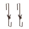 2PK Esschert Design Cast Iron Door Wreath Hanger Deer Home Decor 35.5 cm Brown