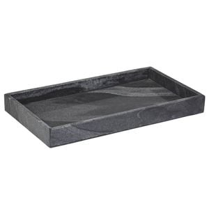 Amalfi Cararra Tray Black 22.5x40x3cm