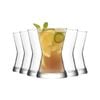 LAV Derin Contemporary Glass Teacups Coffee Mugs - 140ml - Pack of 12