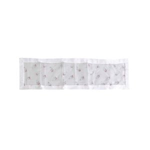 White Silver Candles Sheer Organza Glitter Table Runner 40 x 138 cm Silver