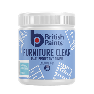 British Paints Clear Matt Protective Furniture Paint - Matte