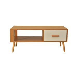 Coffee Table with Solid Wooden Legs