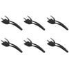 6PK Appetito Nylon 2-In-1 Spatula Tongs Home/Kitchen Cooking Utensil Black