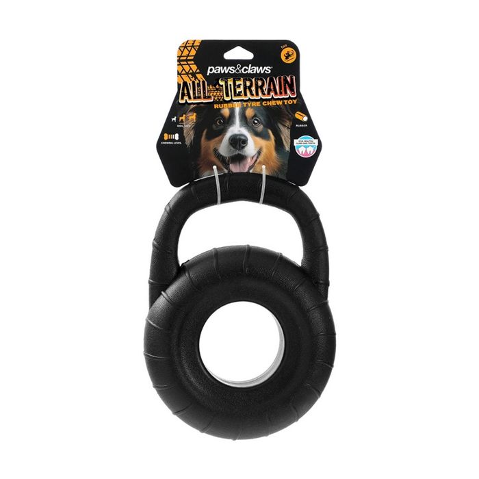 Paws And Claws All Terrain EVA Tyre Tugger Dog Durable Chew Toy 25.5x18.5x6cm