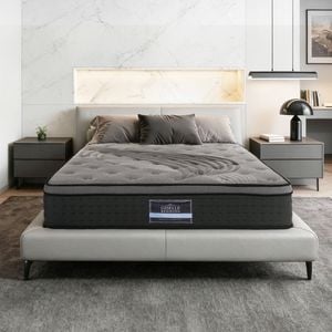 Giselle Bedding King Mattress, 34cm Thick 7 Zone Pocket Spring Mattress