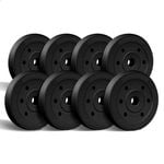 BLACK LORD 20kg Weight Plate Set - 8 x 2.5kg Plates