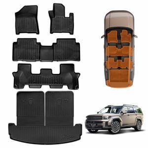 3D Heavy Duty Mats Boot Liner Floor Set for Hyundai SantaFe Santa Fe 6/7 Seater 2024-Onwards Cargo