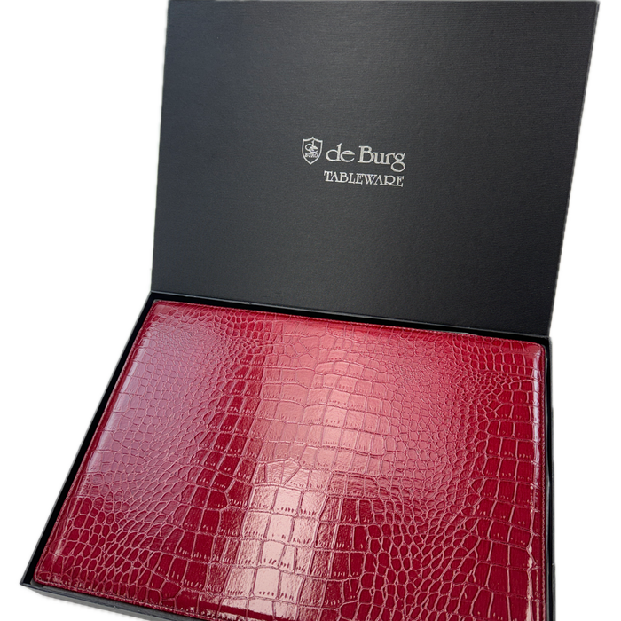 de Burg 4 Piece Table Place Mat Set Placemat with Croc Pattern Red