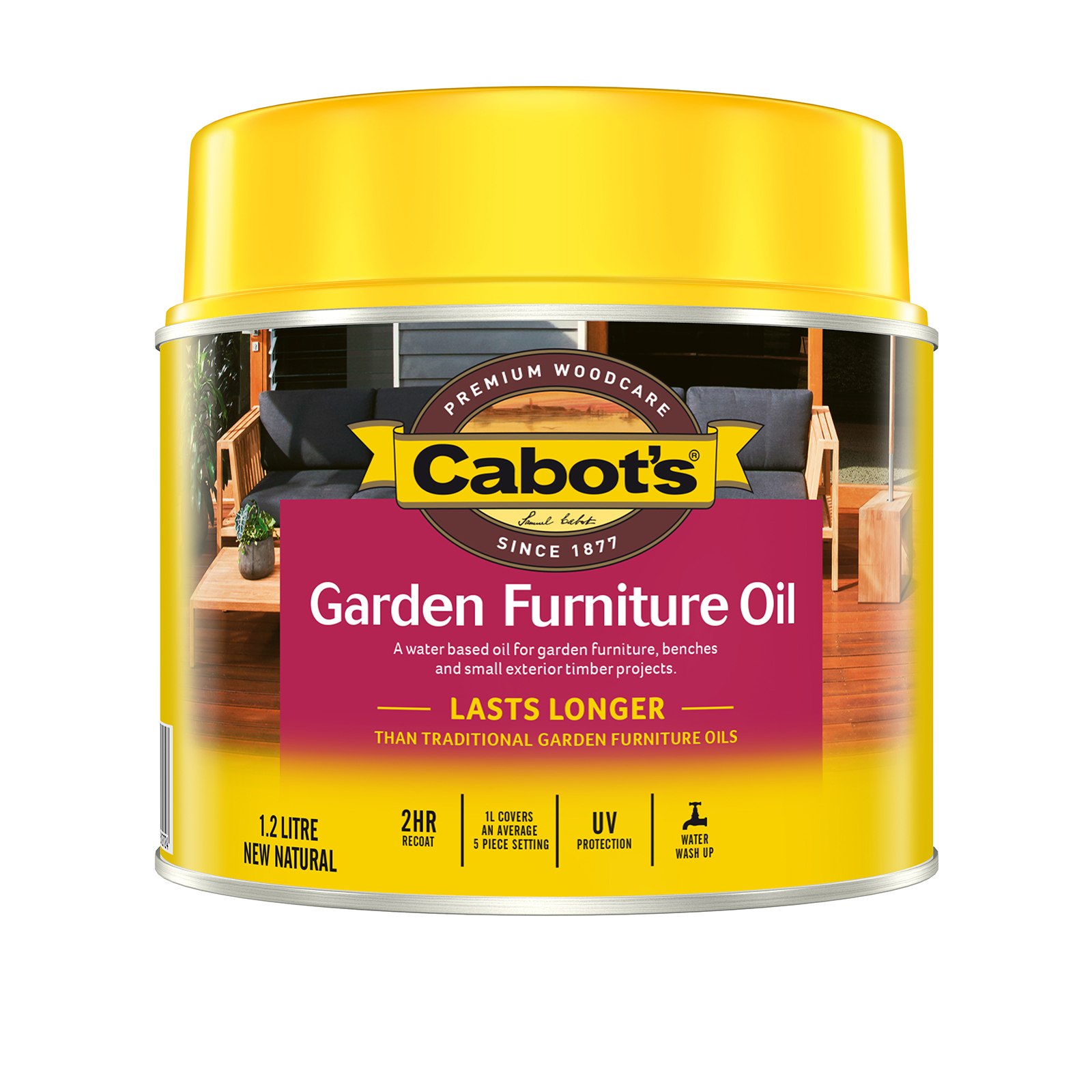 Cabot's 1.2L New Natural Water Based Garden Furniture Oil product image