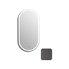 Attica Nobu 900mm Black Oak Oval LED Shaving Cabinet with Powerpoint