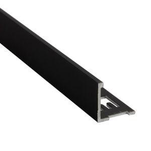 QEP 12.5mm x 3m Black Angle L Shape Tile Trim