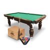 A Man & His Cave Classic 8ft Slate Pool/Billiards Table Walnut/Green Felt