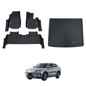 AUSGO Floor Mats & Boot Liner Set for BYD SEALION 6 2024-Onwards Car Floor Liners Cargo Mat