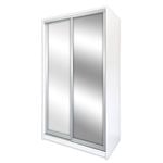 Bedford 1150mm White 2 Door Sliding Robe Bundle with White and Mirror Glass Doors