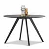 Milari Round Black Oak Dining Table