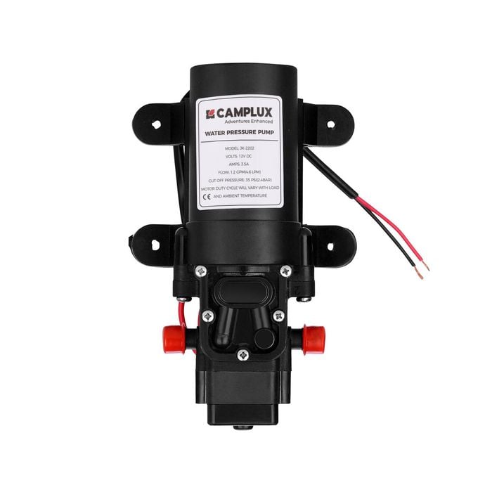 CAMPLUX Self Priming Water Pump Diaphragm 12V 4.3LPM 35 PSI - JK-2202