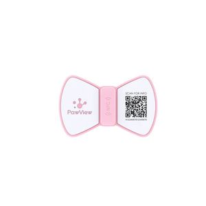 Pawview Bow Anti-loss Smart Pet Id Tag With Qr Code - Pink