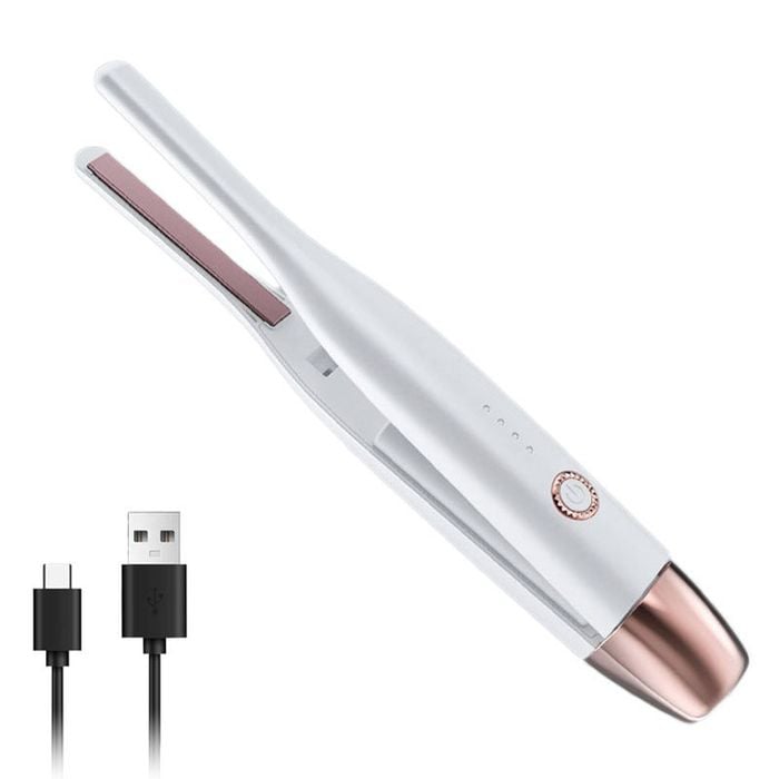 Catzon Cordless Hair Straightener 4 Temps 10s Heat Up Travel-white